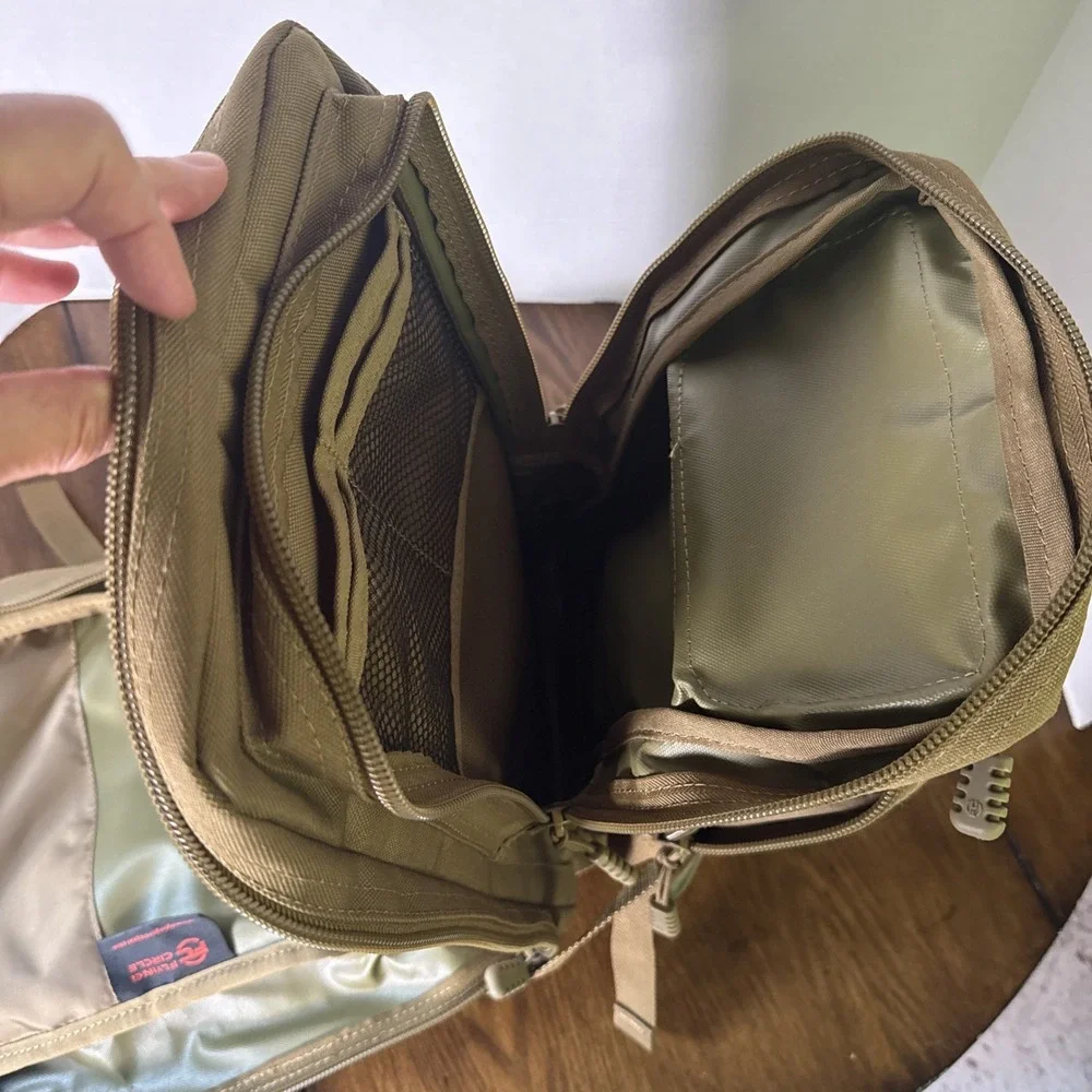 Flying Circle Coyote Brown Tactical Assault Backpack Padded Multiple Compartment